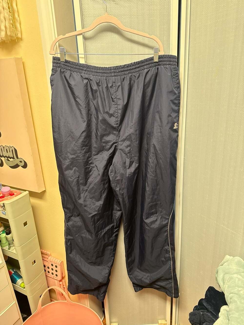 Vintage Starter Navy Blue Windbreaker Track Pants XL